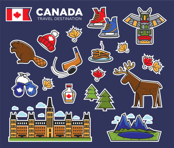 加拿大旅游目的地海报与国家图片下载