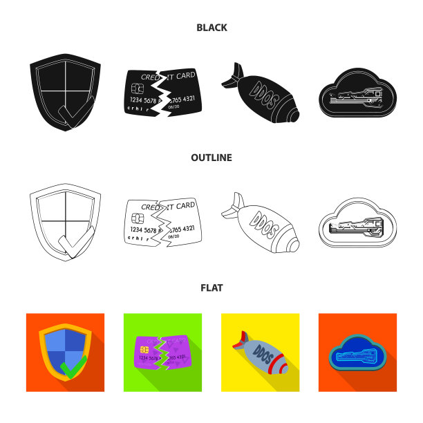 设计病毒和安全图标集合图片下载