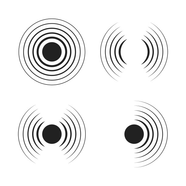 设置雷达图标声纳声波现代平面图片下载