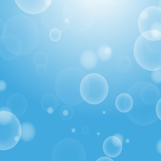 浅蓝色抽象背景与散景图片下载