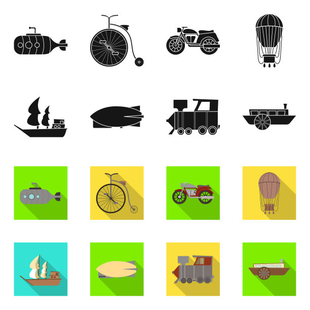 设计复古和旅行标志套装图片下载