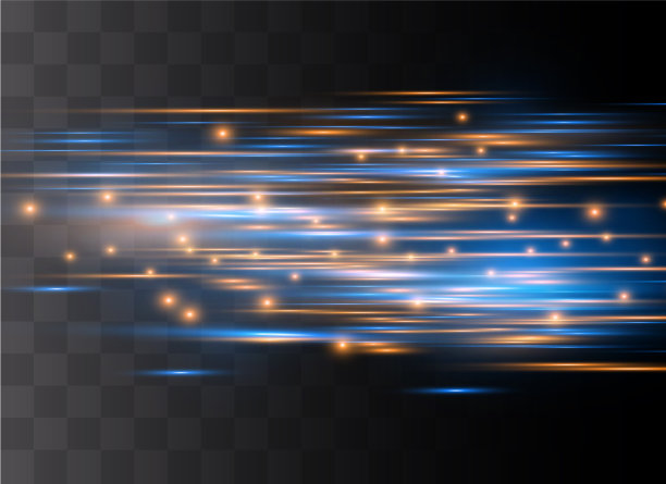 蓝色水平眩光图片下载