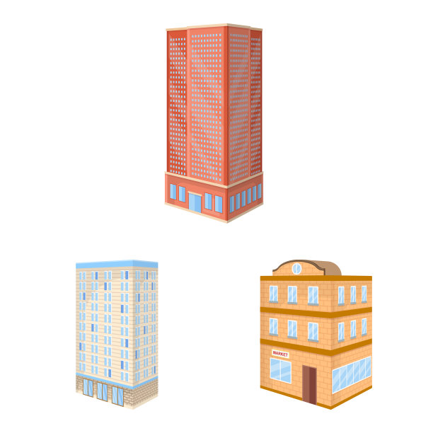 城市和建立图标集图片下载