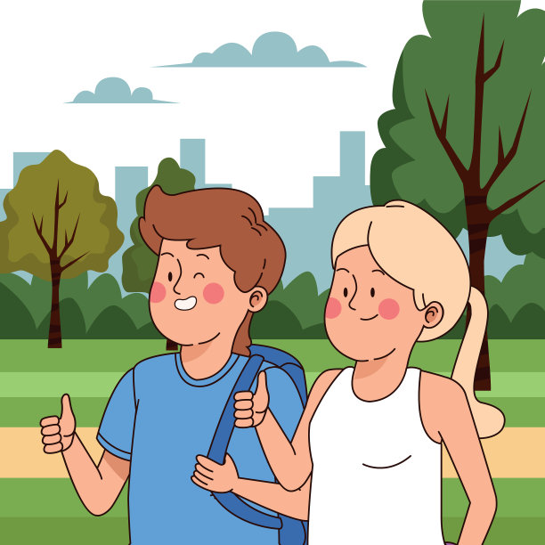 青少年朋友微笑和问候图片下载