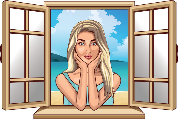 波普艺术美女卡通图片下载