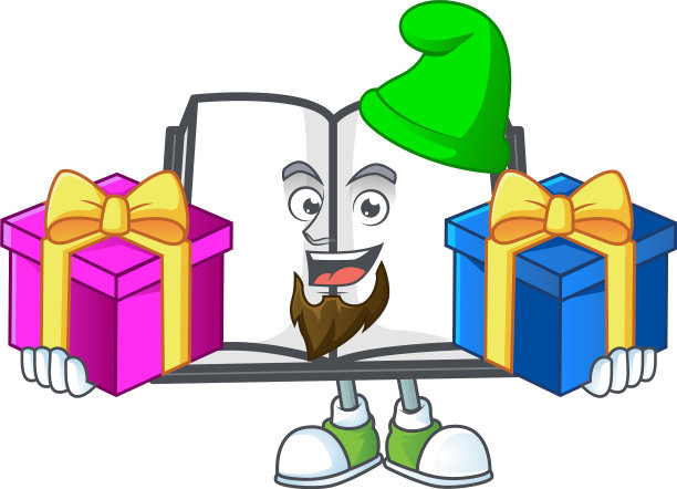 带两本白色背景的打开的礼物图片下载