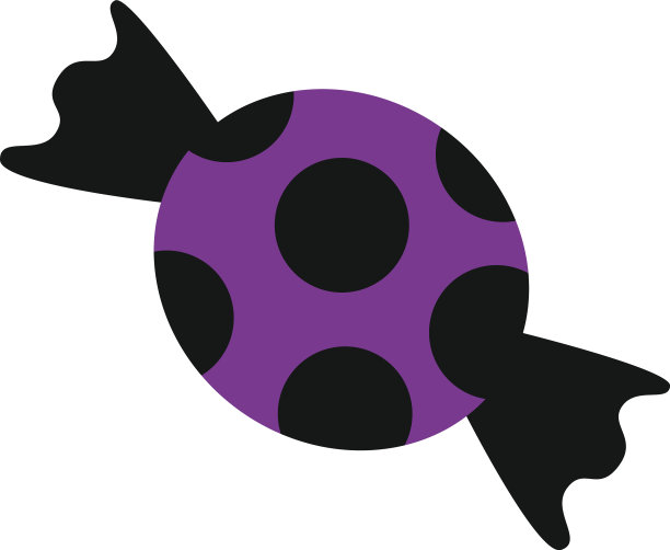 万圣节糖果美味孤立图标图片下载