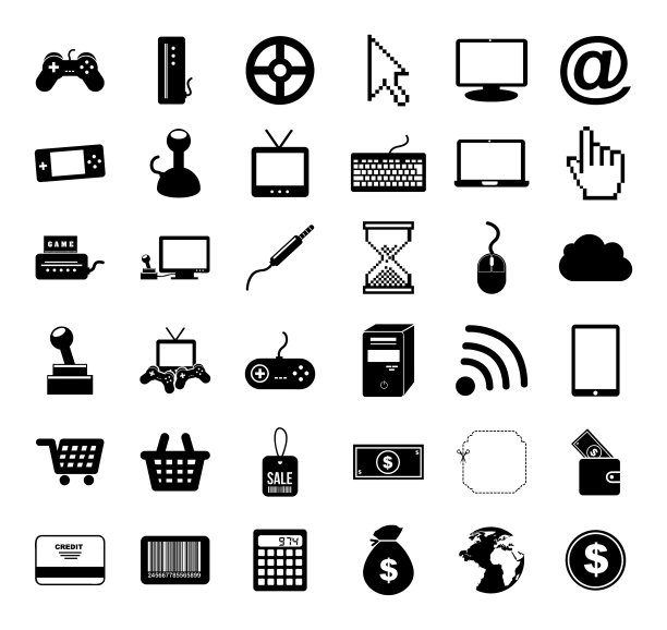 电子游戏图标设置设计图片下载