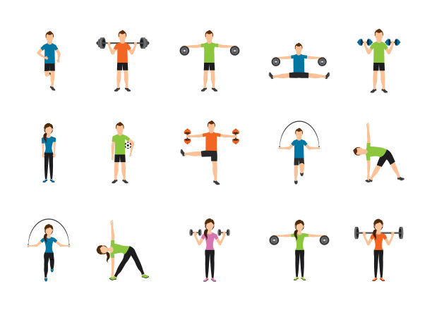 健身房图标设置包设计图片下载