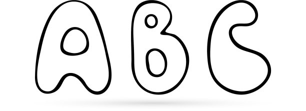 涂鸦字母图标的设计图片下载