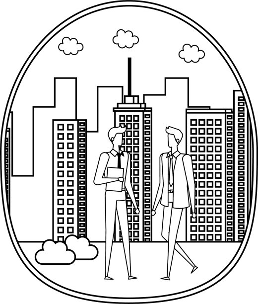 城市里优雅的年轻商人图片下载