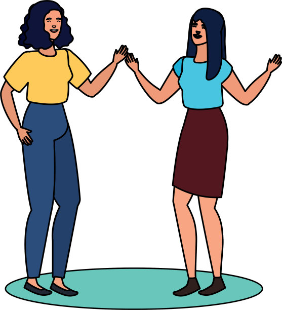 年轻女孩的朋友是虚拟人物图片下载