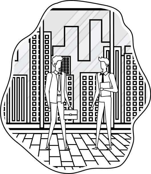 城市里优雅的年轻商人图片下载