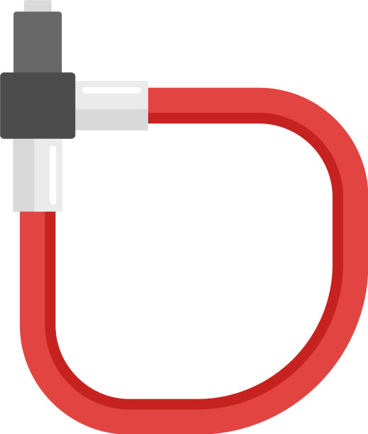 自行车锁图标平面风格图片下载