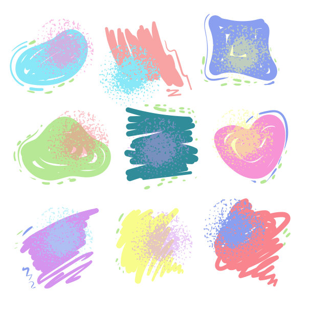 设置各种五颜六色的抽象形状图片下载