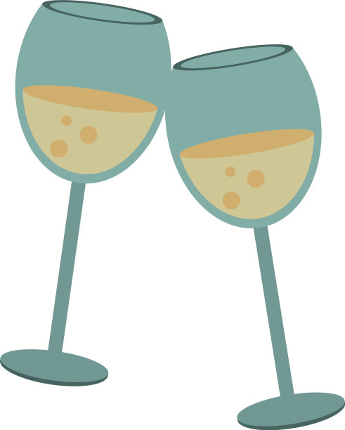 酒杯图标形象平面设计图片下载