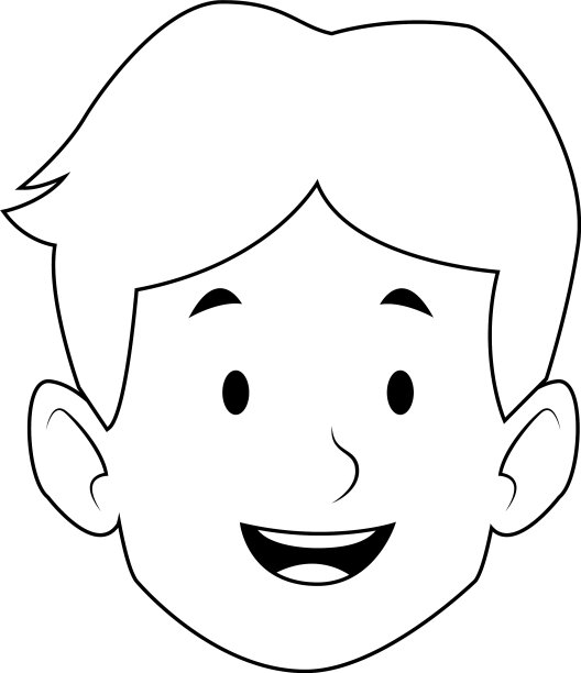 卡通快乐男人图标平面设计图片下载