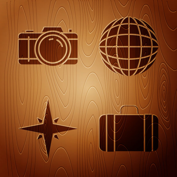 集旅行箱为旅行摄影相机风起图片下载