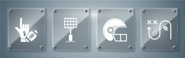 设定美式足球规划策略概念图片下载