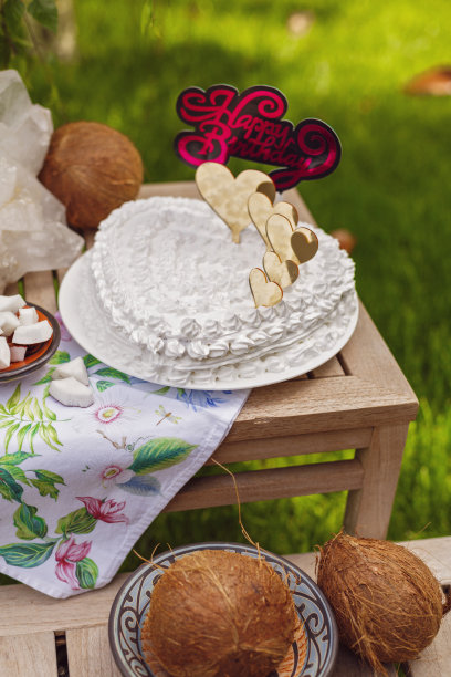 椰子奶油蛋糕图片下载