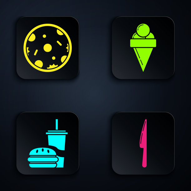 将刀披萨纸杯与饮用吸管放在一起图片下载