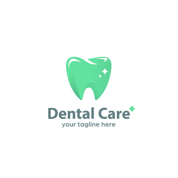 牙科保健标志简单闪亮图片下载