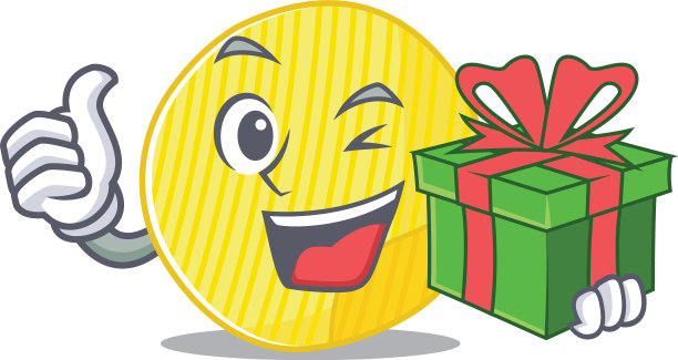 笑脸薯片人物与礼盒图片下载