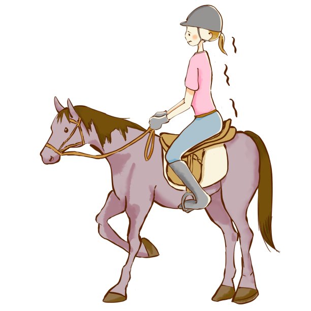 年轻的女孩骑着马图片下载