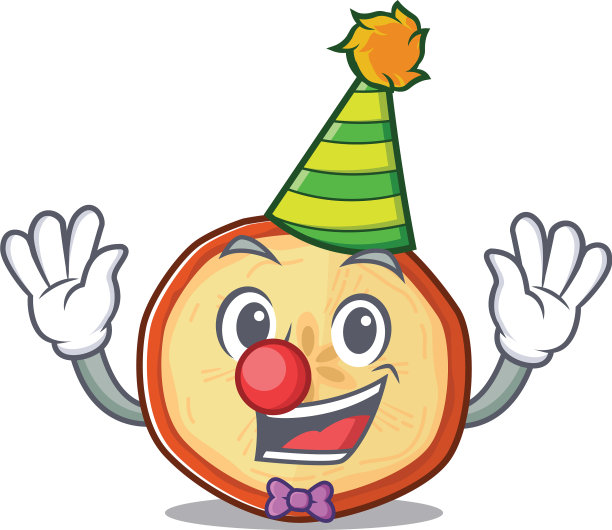 滑稽小丑苹果薯条卡通人物吉祥物图片下载