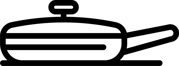 专业煎锅图标轮廓风格图片下载