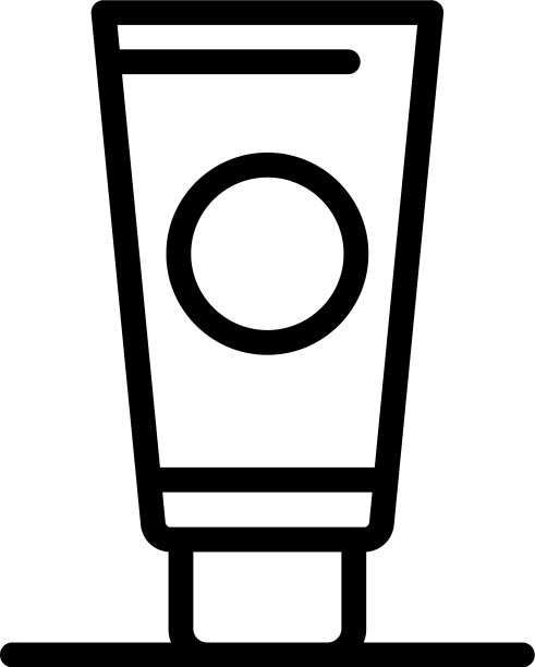 女性防晒霜图标轮廓风格图片下载