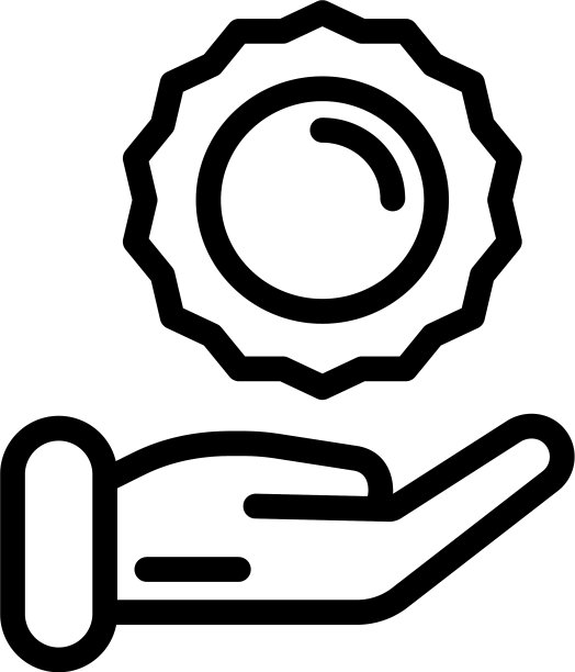 保持太阳手图标轮廓风格图片下载