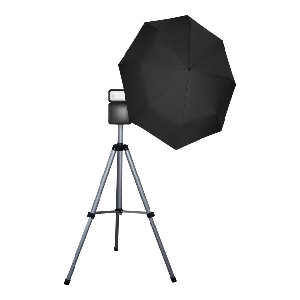 黑色伞反射闪光灯图片下载