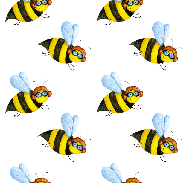 水彩黄蜂图片下载