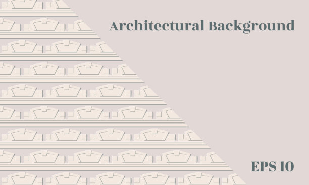 建筑背景带装饰带建筑细节。装饰的墙壁碎片。向量EPS10图片下载