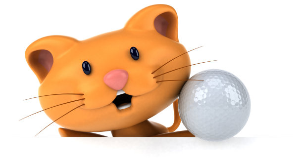 有趣的猫- 3D插图图片下载