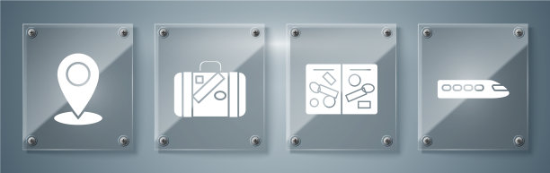 设置火车护照页与签证印章图片下载