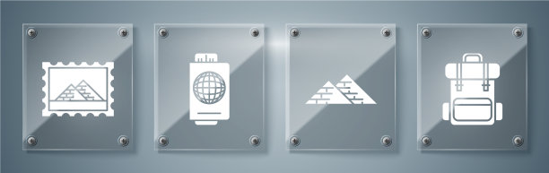 自带埃及金字塔徒步背包护照图片下载