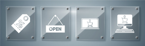 电脑购物屏幕上设置购物车图片下载