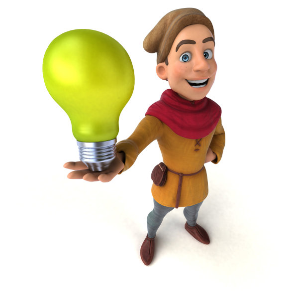 中世纪历史人物的3D插图图片下载
