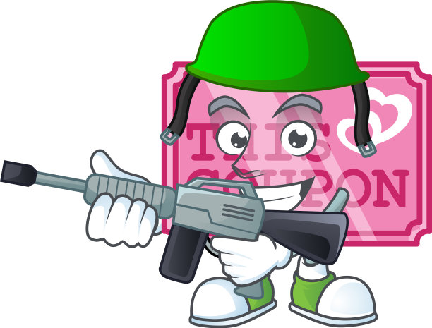 粉爱礼券纸盒人物在军队图片下载