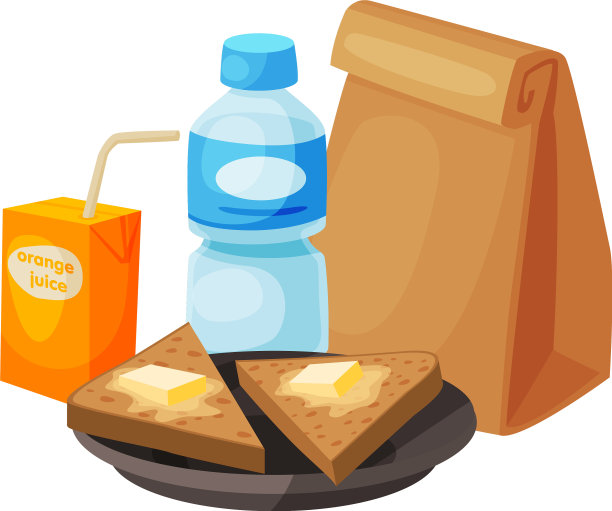 包装健康早餐的纸袋塑料图片下载