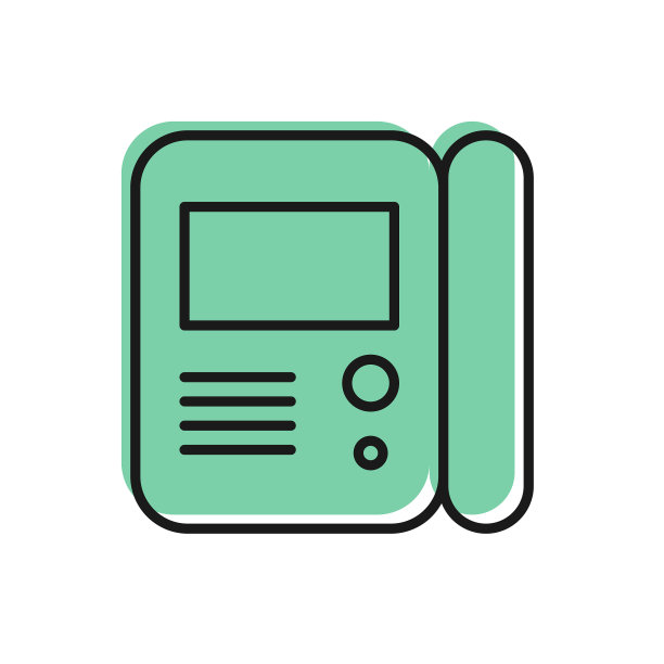 黑线屋对讲系统图标隔离开图片下载