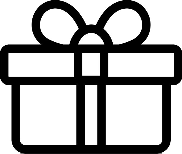 礼品包装图标孤立轮廓图片下载