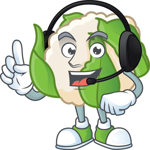 花椰菜可爱的卡通人物设计图片下载
