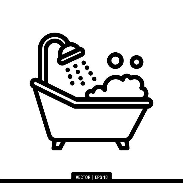 最好的浴缸图标标志模板在流行图片下载