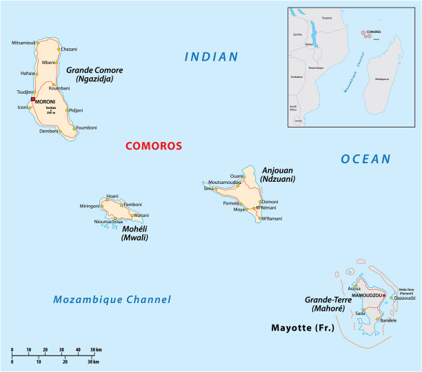 地图联盟科摩罗和马约特图片下载