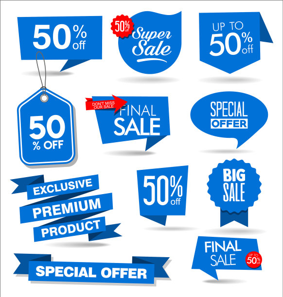 价格标签现代多彩的收藏0122图片下载