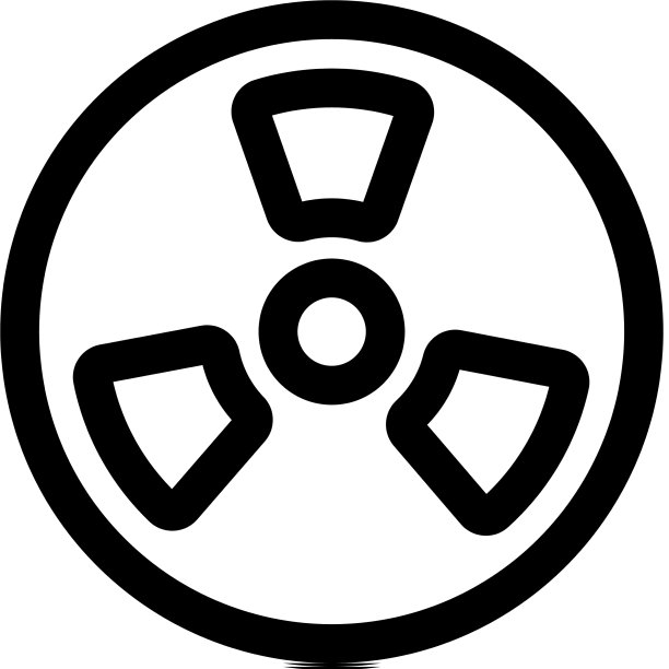 辐射图标隔离轮廓符号图片下载