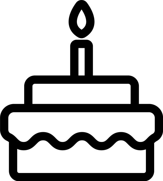节日蛋糕图标孤立轮廓符号图片下载